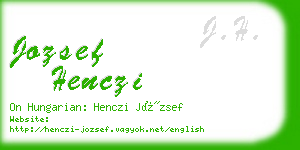 jozsef henczi business card